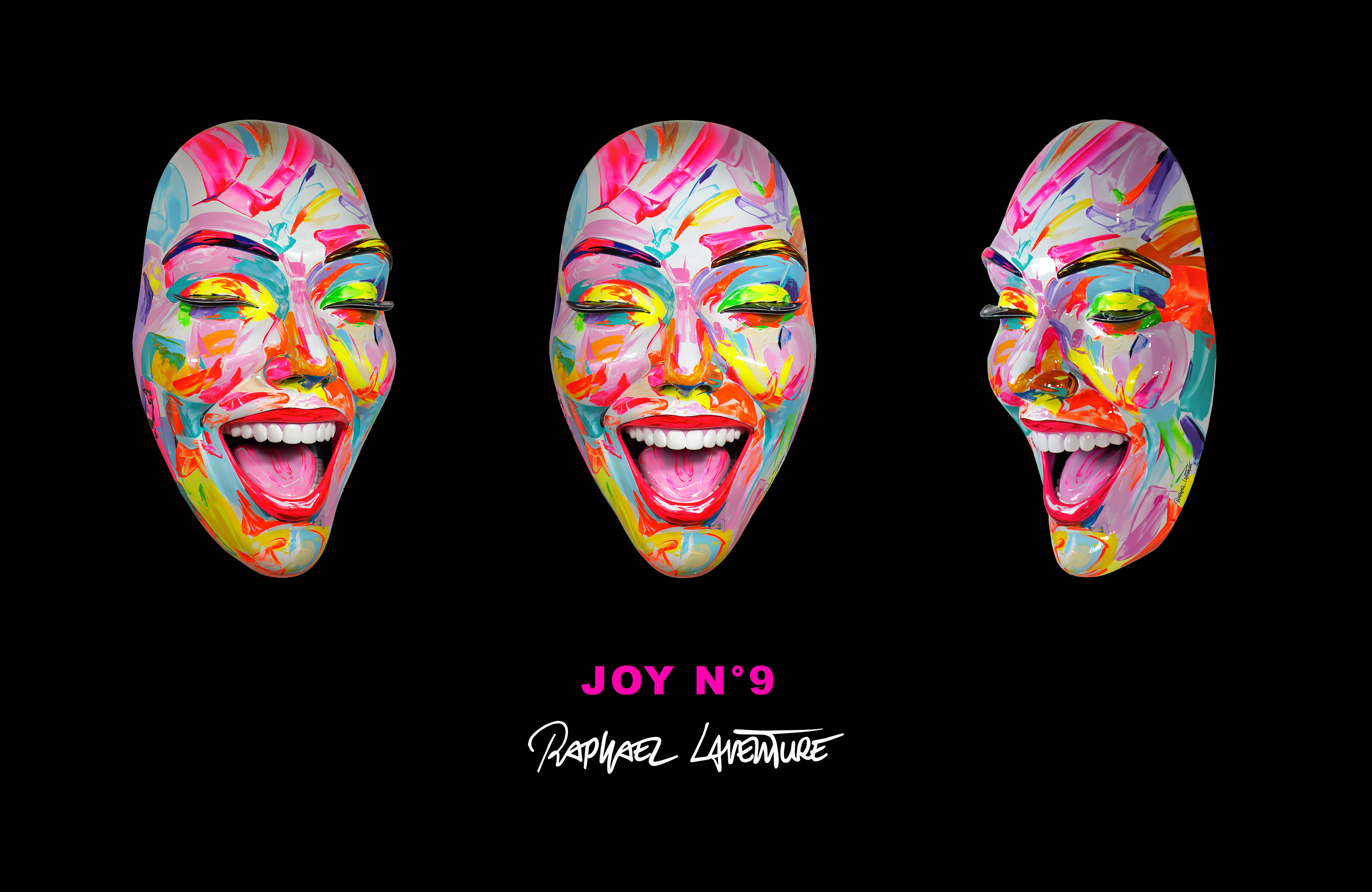 Joy 130 no.9 by Raphaël Laventure, hand-painted sculpture, presented by Art.M Luxembourg